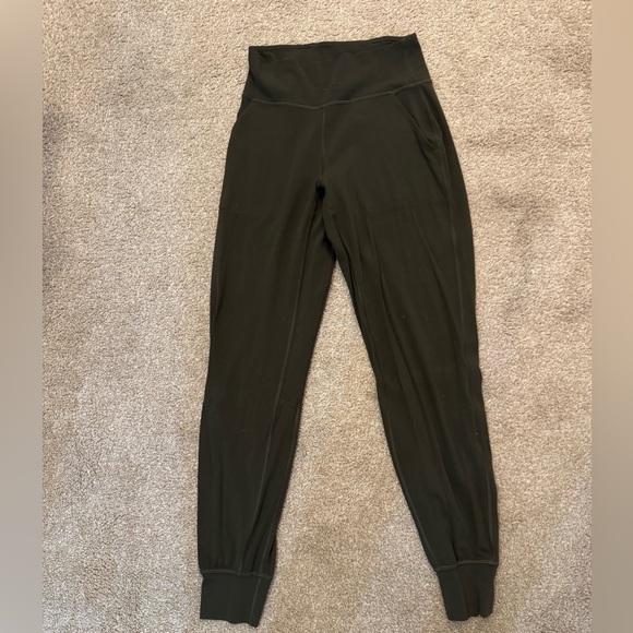 Olive High-Waisted Lululemon Joggers - Picture 1 of 3